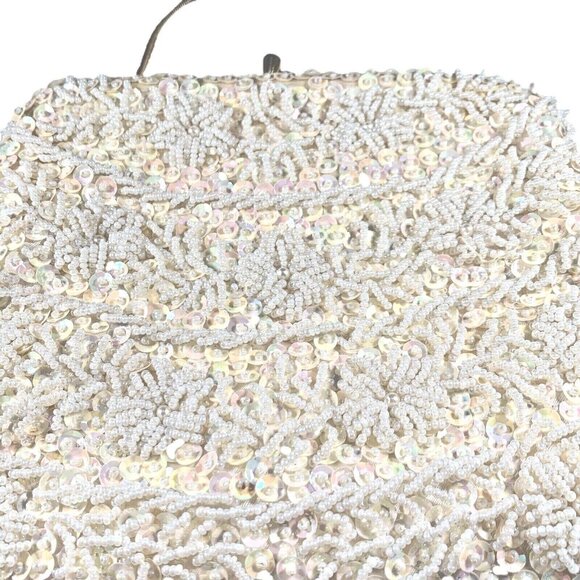 Vtg Bon Soir Beaded Evening Bag Purse Handmade Hong Kong Italian Beads - Picture 10 of 12